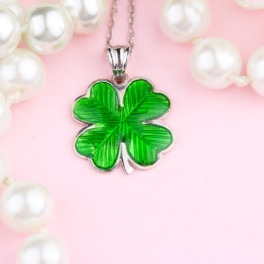 925k Sterling Silver Clover Necklace