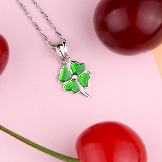 925k Sterling Silver Clover Necklace