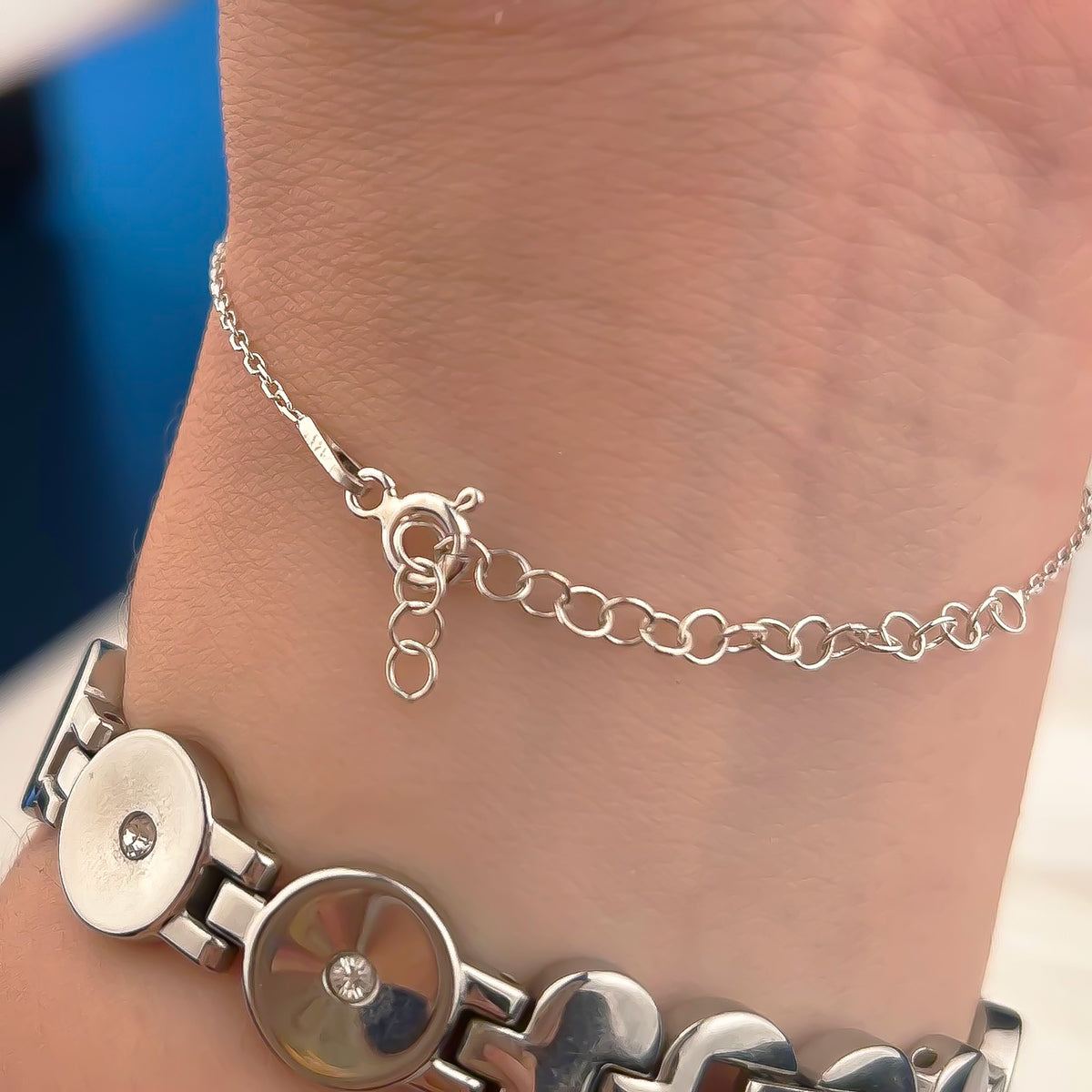 925 Sterling Silver Clover Hand Chain Bracelet