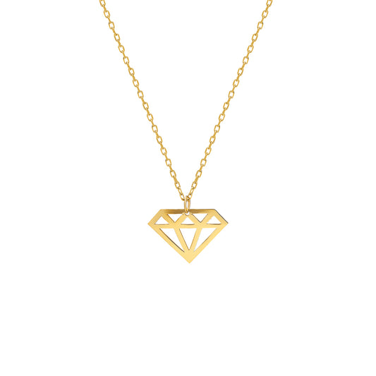 14k Solid Gold Diamond Cut Necklace - alternate view 2