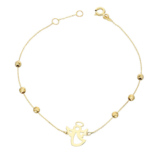 14k Solid Gold Dorika Angel Bracelet