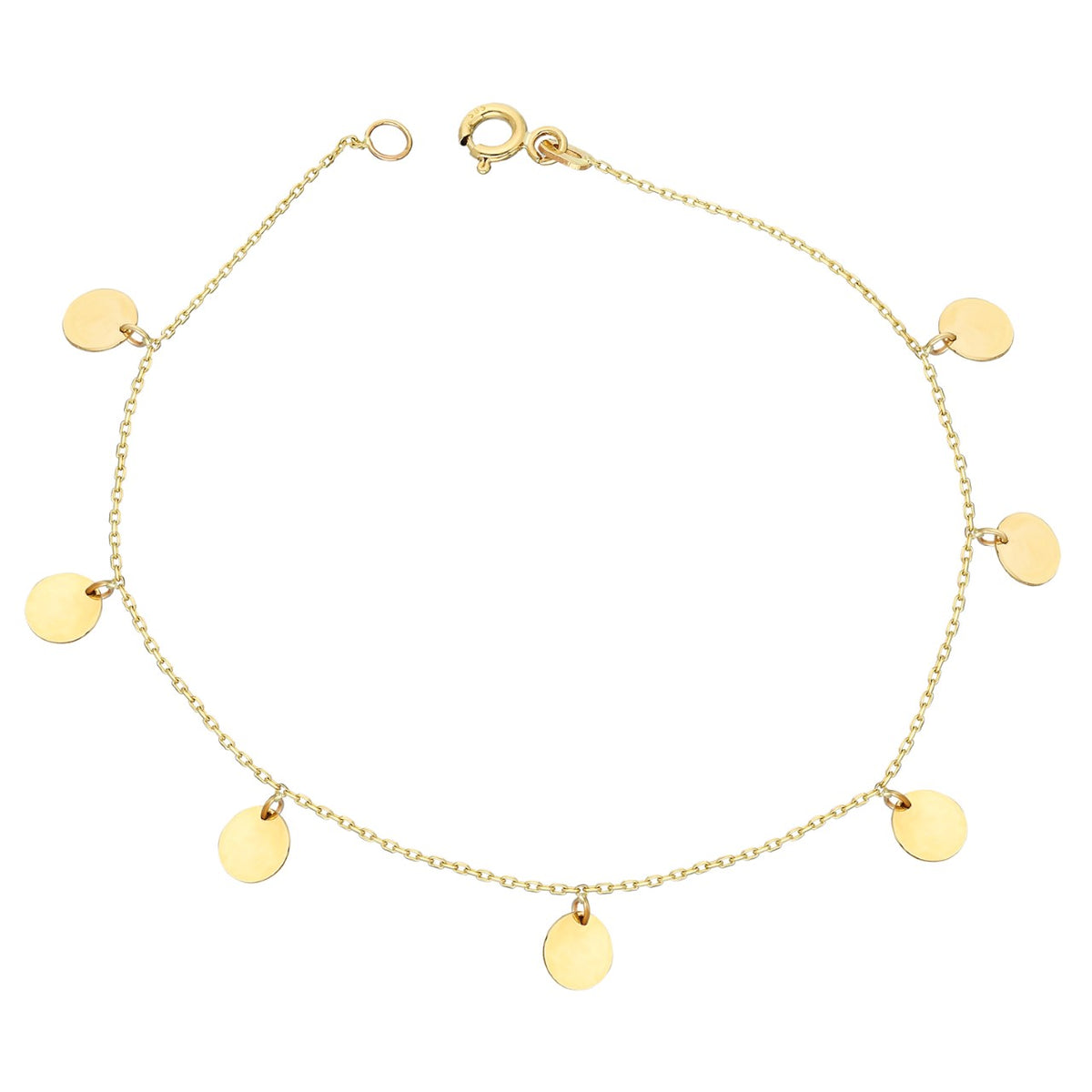 14k Solid Gold Plate Bracelet