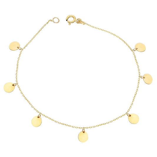 14k Solid Gold Plate Bracelet