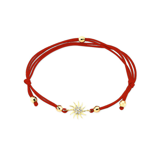 14k Solid Gold Sun Bracelet