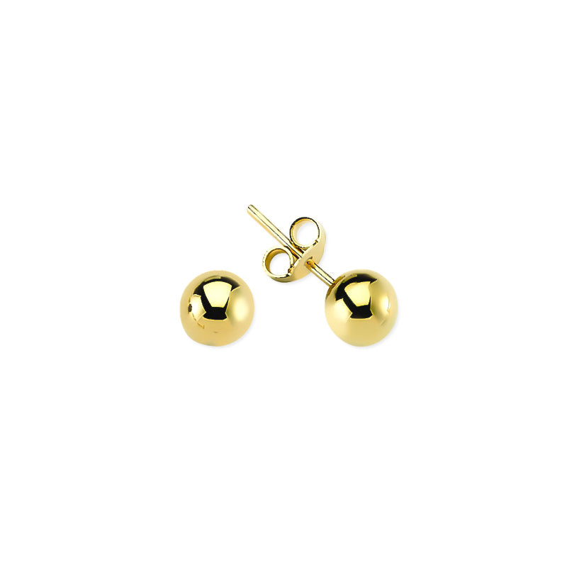 14k Solid Gold Ball Earring