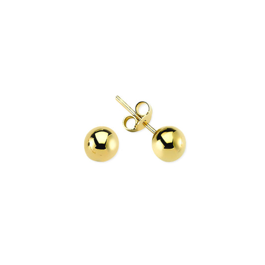 14k Solid Gold Ball Earring