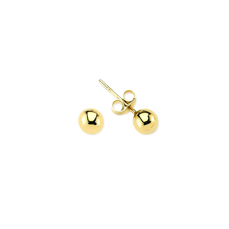14k Solid Gold Ball Earring