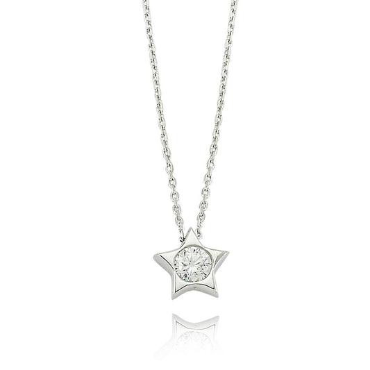 925k Sterling Silver Star Necklace