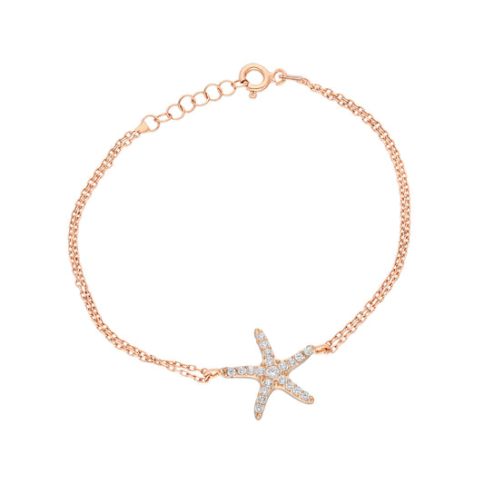925k Sterling Silver Starfish Bracelet