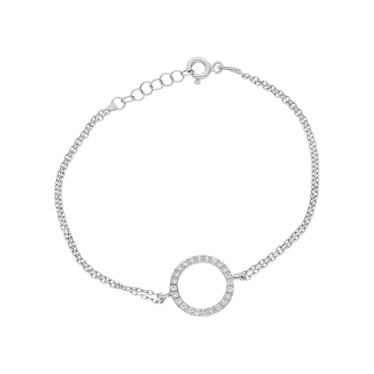 925k Sterling Silver Circle Bracelet